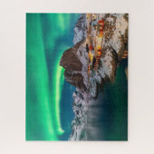 Eis und Schnee | Nordlichter, Norwegen Puzzle (Vertikal)