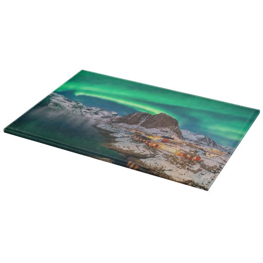 Eis und Schnee | Nordlichter, Norwegen Schneidebrett (Ecke)