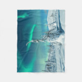 Eis und Schnee | Northern Lights, Lappland, Finnla Fleecedecke (Vorderseite)
