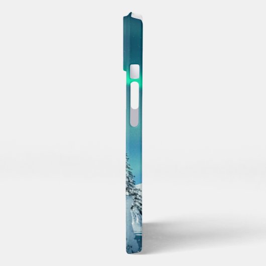 Eis und Schnee | Northern Lights, Lappland, Finnla iPhone Hülle (Linke Seite)