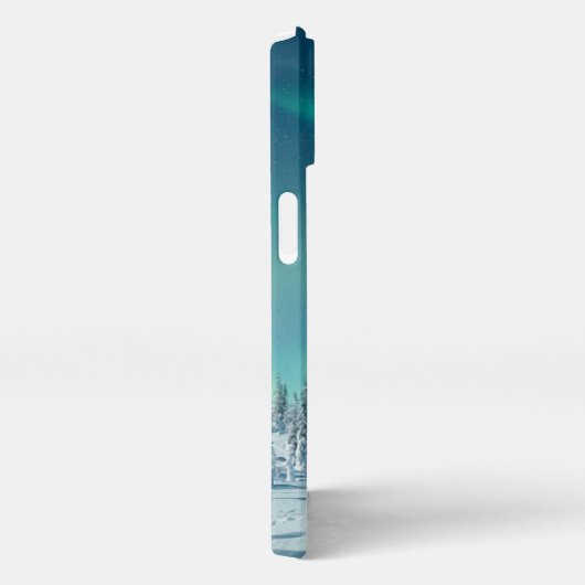 Eis und Schnee | Northern Lights, Lappland, Finnla iPhone Hülle (Rechte Seite)