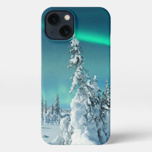 Eis und Schnee   Northern Lights, Lappland, Finnla iPhone 13 Hülle