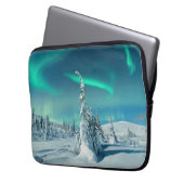Eis und Schnee | Northern Lights, Lappland, Finnla Laptopschutzhülle (Vorderseite Links)