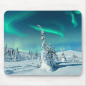 Eis und Schnee | Northern Lights, Lappland, Finnla Mousepad (Vorne)