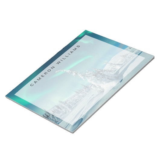 Eis und Schnee | Northern Lights, Lappland, Finnla Notizblock (angewinkelt)