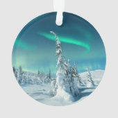 Eis und Schnee | Northern Lights, Lappland, Finnla Ornament (Rückseite)