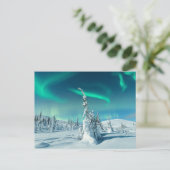 Eis und Schnee | Northern Lights, Lappland, Finnla Postkarte (Stehend Vorderseite)