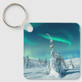 Eis und Schnee | Northern Lights, Lappland, Finnla Schlüsselanhänger (Vorderseite)
