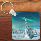 Eis und Schnee | Northern Lights, Lappland, Finnla Schlüsselanhänger (Vorderseite)
