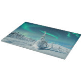 Eis und Schnee | Northern Lights, Lappland, Finnla Schneidebrett (Ecke)