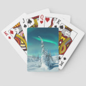 Eis und Schnee | Northern Lights, Lappland, Finnla Spielkarten (Rückseite)