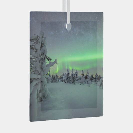 Eis und Schnee | Pallas-Yllastunturi-Nationalpark Ornament Aus Glas (Vorderseite Rechts)