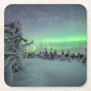 Eis und Schnee   Pallas-Yllastunturi-Nationalpark Rechteckiger Pappuntersetzer