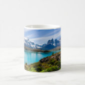 Eis und Schnee | Pehoe-See, Patagonia, Chile Kaffeetasse (Mittel)