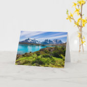 Eis und Schnee | Pehoe-See, Patagonia, Chile Karte (Gelbe Blume)