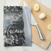 Eis und Schnee | Pine Woodland, Österreich Geschirrtuch (Viertel Falte)