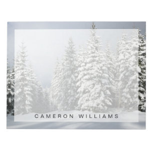 Eis und Schnee   Pine Woodland, Österreich Notizblock