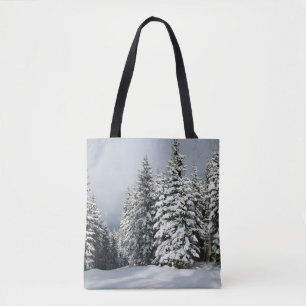 Eis und Schnee Pine Woodland, Österreich Tasche