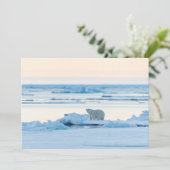 Eis und Schnee | Polar Bear Iceberg Norwegen Dankeskarte (Stehend Vorderseite)