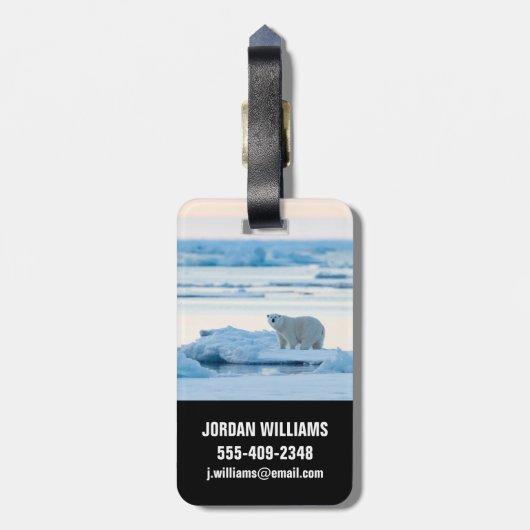 Eis und Schnee | Polar Bear Iceberg Norwegen Gepäckanhänger (Rückseite vertikal)