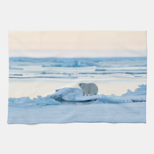 Eis und Schnee | Polar Bear Iceberg Norwegen Geschirrtuch (Horizontal)