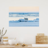 Eis und Schnee | Polar Bear Iceberg Norwegen Poster (Küche)