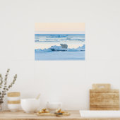 Eis und Schnee | Polar Bear Iceberg Norwegen Poster (Küche)