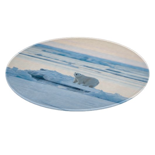 Eis und Schnee | Polar Bear Iceberg Norwegen Schneidebrett (Ecke)