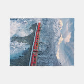 Eis und Schnee | Red Bernina Express Zug Schweiz Fleecedecke (Vorderseite (Horizontal))