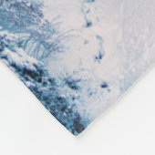 Eis und Schnee | Red Bernina Express Zug Schweiz Fleecedecke (Ecke)