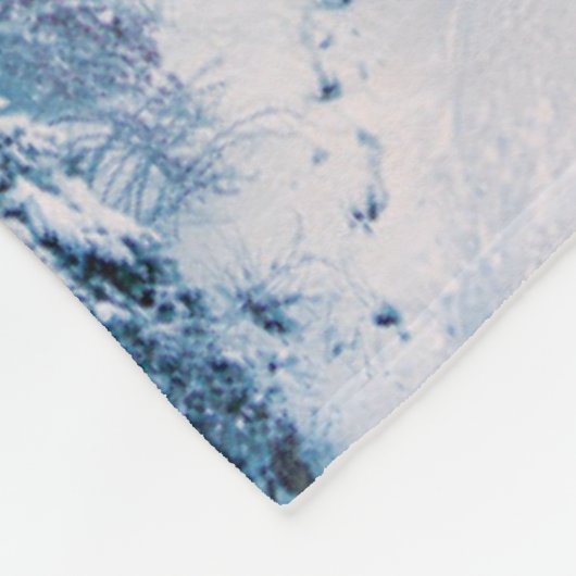 Eis und Schnee | Red Bernina Express Zug Schweiz Fleecedecke (Ecke)