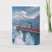 Eis und Schnee | Red Bernina Express Zug Schweiz Karte (Vorderseite)