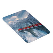 Eis und Schnee | Red Bernina Express Zug Schweiz Magnet (Rechte Seite)