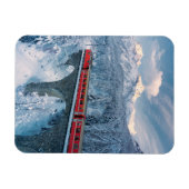 Eis und Schnee | Red Bernina Express Zug Schweiz Magnet (Horizontal)