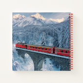 Eis und Schnee | Red Bernina Express Zug Schweiz Notizblock (Rückseite)