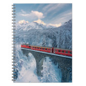 Eis und Schnee | Red Bernina Express Zug Schweiz Notizblock (Vorderseite)