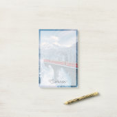Eis und Schnee | Red Bernina Express Zug Schweiz Post-it Klebezettel (Auf Schreibtisch)