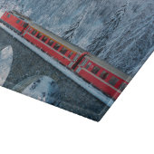 Eis und Schnee | Red Bernina Express Zug Schweiz Schneidebrett (Ecke)