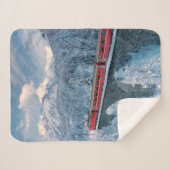 Eis und Schnee | Red Bernina Express Zug Schweiz Sherpadecke (Vorderseite (Horizontal))