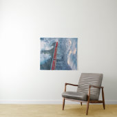 Eis und Schnee | Red Bernina Express Zug Schweiz Wandteppich (Beispiel (Horizontal))