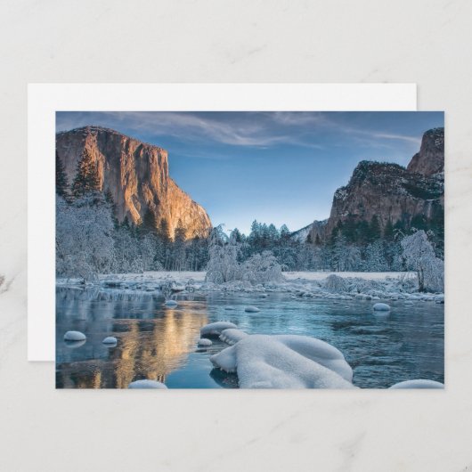 Eis und Schnee | Rime Ice im Yosemite-Tal Dankeskarte (Vorne/Hinten)