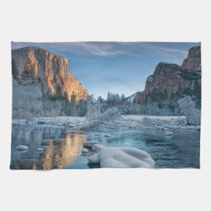 Eis und Schnee   Rime Ice im Yosemite-Tal Geschirrtuch