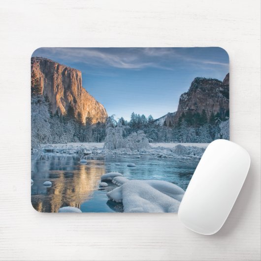 Eis und Schnee | Rime Ice im Yosemite-Tal Mousepad (Mit Mouse)