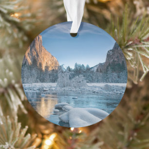 Eis und Schnee   Rime Ice im Yosemite-Tal Ornament