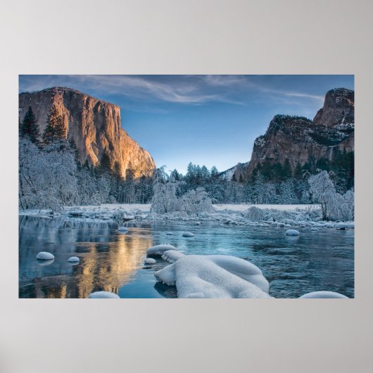 Eis und Schnee | Rime Ice im Yosemite-Tal Poster (Vorne)