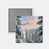 Eis und Schnee | Rosengarten, Deutschland Magnet (Vorderseite/Rückseite)
