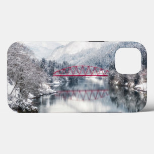 Eis und Schnee   Rote Brücke im Winter, Japan Case-Mate iPhone Hülle