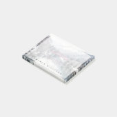 Eis und Schnee | Rote Brücke im Winter, Japan Post-it Klebezettel (angewinkelt)