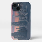 Eis und Schnee | Schneebedeckte Bäume, Lappland, F iPhone Hülle (Rückseite)