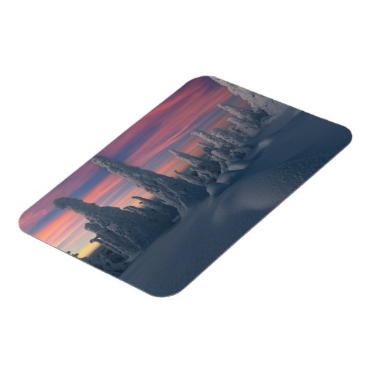 Eis und Schnee | Schneebedeckte Bäume, Lappland, F Magnet (Linke Seite)